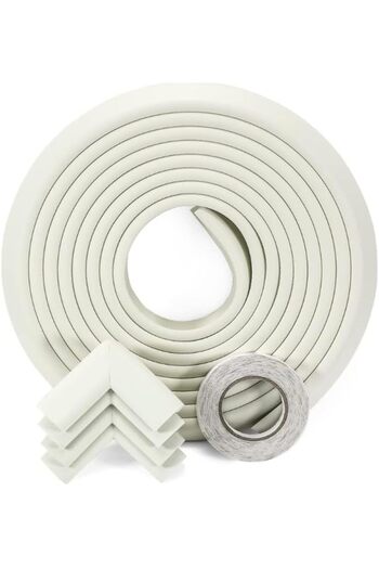 Generic Baby Safety Corner Guards, 2 Meters White Foam Edge Protector Strip, Table Corner Cushion Bumpers fo
