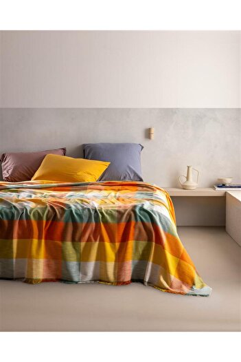 Madame Coco Grignols Double Cotton Bedspread - Colorful