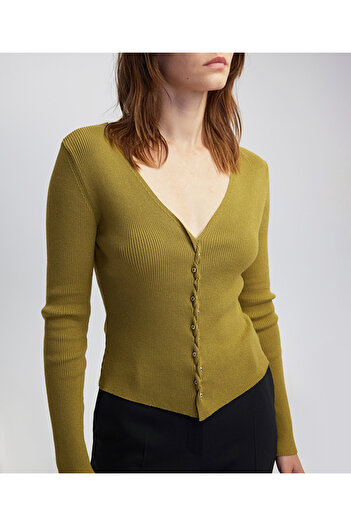 İpekyol Tricot Cardigan with Metal Accessories