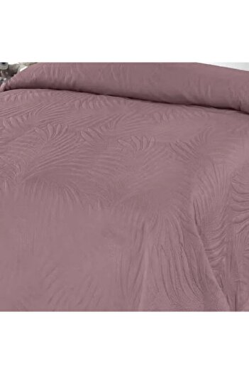 OEM Double-sided blanket, size 220x240 cm, Leaves pattern, Purple