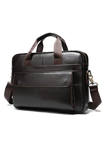OEM men's briefcase, GT1055 Fay, genuine leather, dark brown