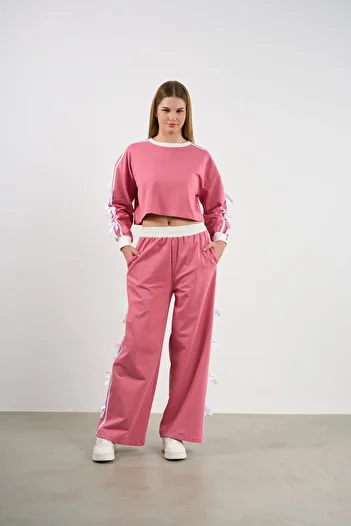HANIQA Women's Ribbon Detailed Tracksuit Set |   36-42 |   1010