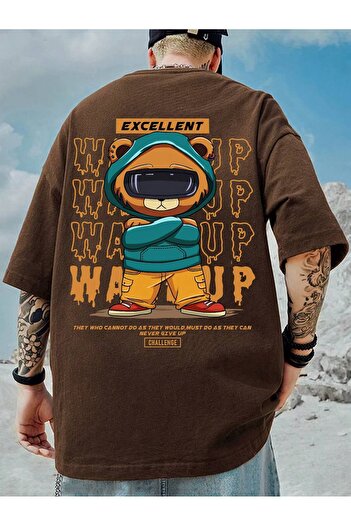 ACTIVE MODA - Men's Cotton Printed Tshirt Oversize Large Size 04