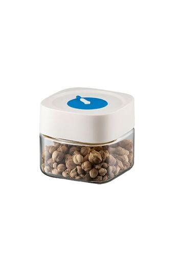 Royal High-Quality Glass Jar with Airtight Lid, 500 mL, White