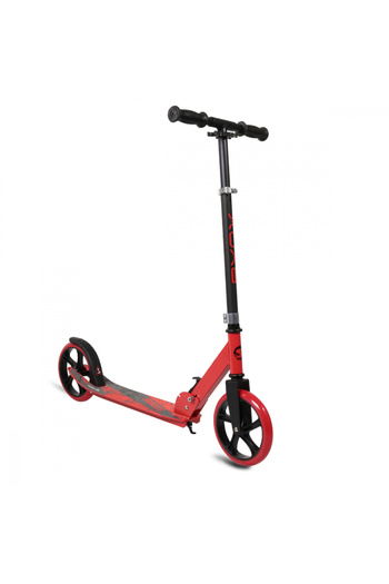 byox Folding scooter with aluminum frame, adjustable handlebar Storm Red recommended for ages 5 and up