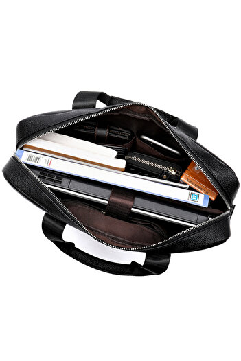 OEM Men's briefcase, GT1299 Joe, genuine leather, Black