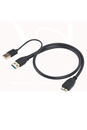 Leonpro Usb 3.0 to mikro B harici hdd Y kablo harici harddisk kablosu 60cm