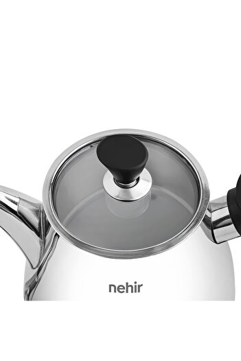 Nehir Almira Maxi Boy Paslanmaz Çelik 1.10-2.25 Lt. Çaydanlık Takımı