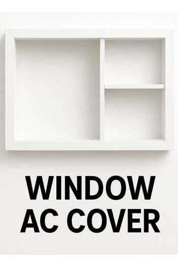 Generic Handcrafted White Wooden Air Conditioner Cover – Window Unit Wall Enclosure