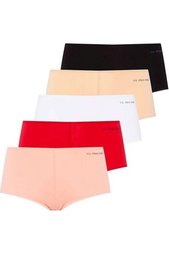 U.S. Polo Assn. Licensed 47% Modal 47% Cotton Bristle Elastic Shorts Colorful 5-Piece Special Boxed Package /Syh-Byz-Ten-Somon-Krmz
