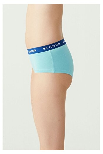 U.S. Polo Assn. Licensed Cotton Women's Panties 3-Piece Boxed Pack / Mint - Pink - Gray