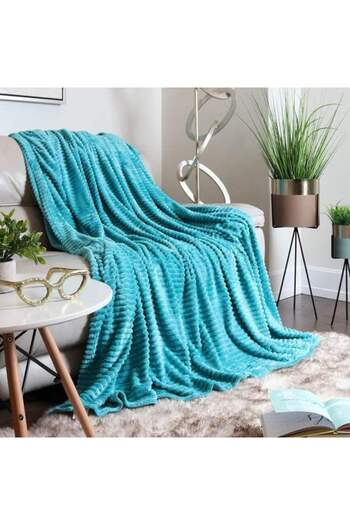 OEM Sofa blanket, soft, 220 x 250 cm, turquoise