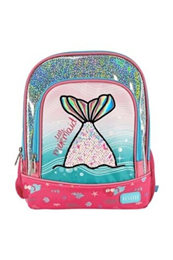 OEM Kindergarten Backpack Pink Light Blue Mermaid Tail Glitter Sequins