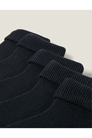 Ziddy Pack of 5 Pairs of Cuffed Socks for Baby, Dark Blue