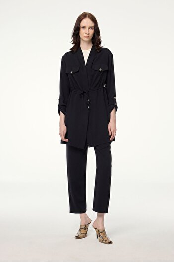 Zühre Black Triple Combination Suit with Pocket Detail Tk-1212