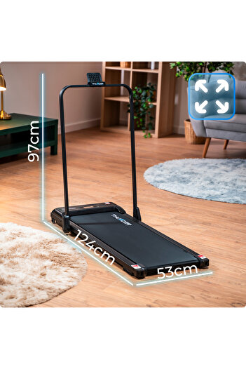 Thunder Electric treadmill, Viva, Maximum speed 10km/h, maximum load 90kg, Black