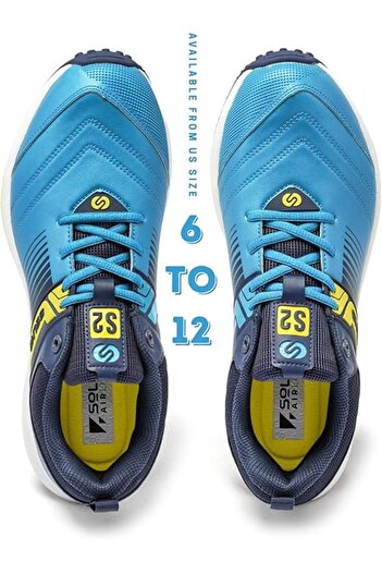 SOLM8 S2 Cricket Shoes - Advanced Grip Rubber Spikes for Grass, Ultralight Cushioning