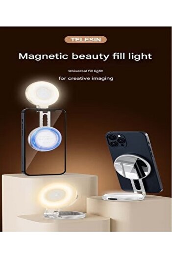 Generic Magnetic MagSafe Three-Color Fill Light – Perfect for Selfies, Live Streaming & Mobile Photography