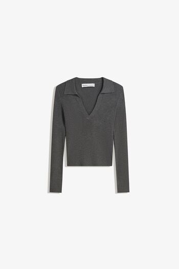 Bershka Ribbed polo collar sweater