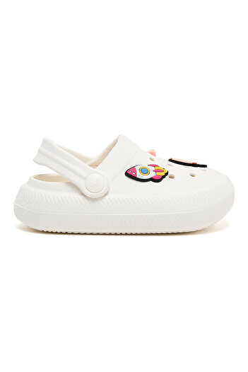 R&B Ivory Girl Jibbitz Detail Clogs