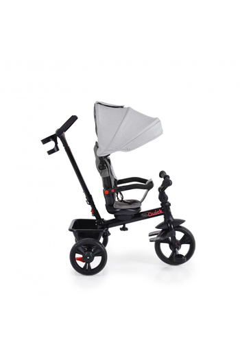 byox Quick Grey children's tricycle with EVA wheels and reversible seat, high backrest, foldable, system