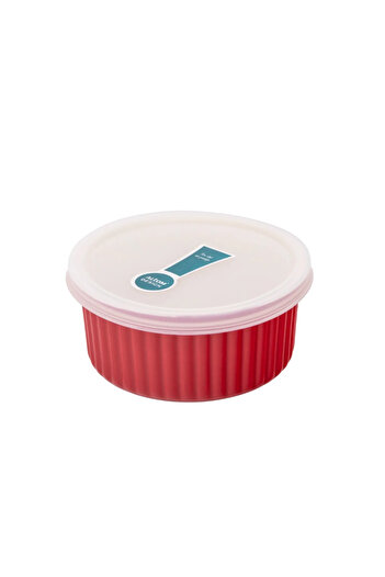 ALTOM DESIGN Red Chili Ramekin, ceramic, red with lid, 12.5 x 6 cm, 370 ml
