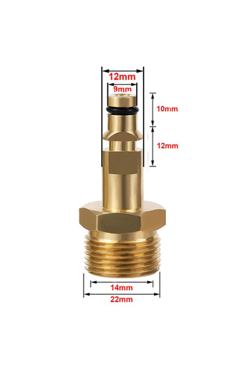 Choice Light Grey High Pressure Washer Quick Connect Adapter for Karcher K2-K7 Series Brass M22 14MM Fittin