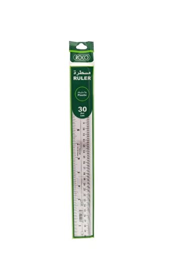 Roco Straight Edge Plastic Ruler 12" (30 cm) – Clear & Accurate Measuring Tool