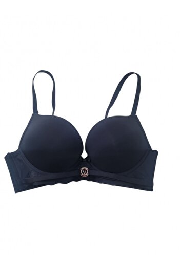 Lemila Satin Bra with Double Push-Up, Black