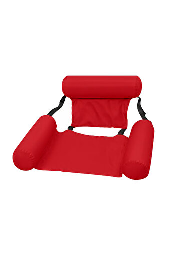 Expres Inflatable floating armchair with red backrest