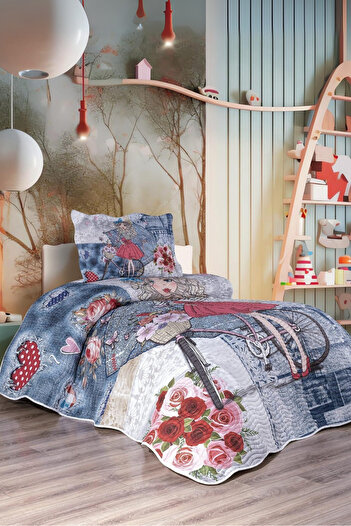 BELENAY HOME Flower Girl's Single Bedspread Set - Pique Set