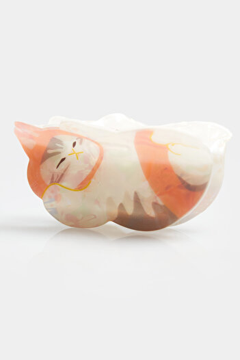 Fulla Moda Cat Figured Bone Peg Buckle