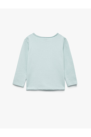 Koton Cotton Long Sleeve Button T-Shirt
