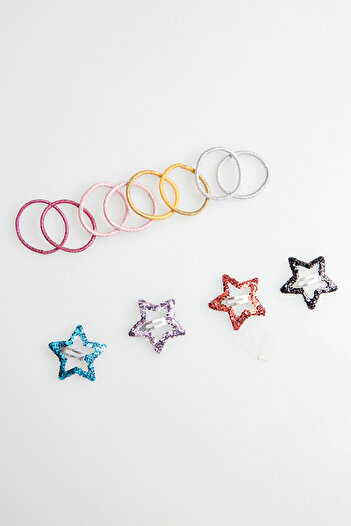 Fulla Moda 12 Pack Girl's Buckle with Glitter Star Figure