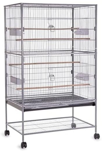 Egardenkart 132cm Wrought Iron Standing Large Flight King Bird Cage for Cockatiels African Grey Qu