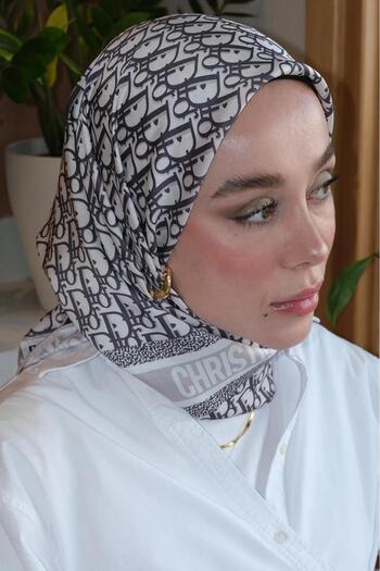 Webinay Home Μοτίβο CD Εισαγόμενο Twill Κασκόλ Κασκόλ Hijab Νέα σεζόν