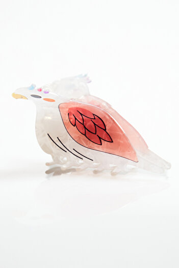 Fulla Moda Parrot Figured Bone Peg Buckle