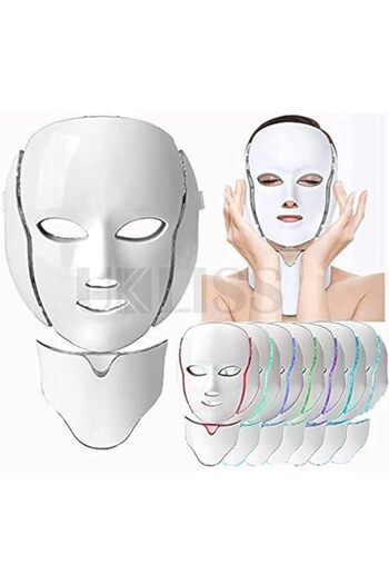 Shopi MUNTAQI 7 Color LED Light Therapy Facial Mask – Skin Rejuvenation Beauty Device for Anti-Acne, Wri