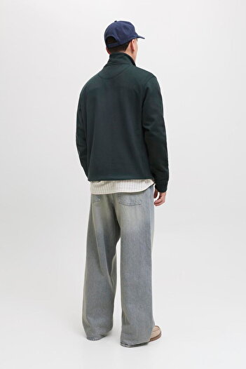 Jack & Jones Men's Half Zipper Stand Collar Sweatshirt - Norrebro