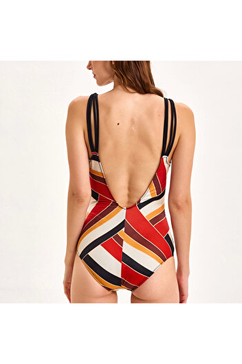 Argento 0075-2064 V-Neck Swimsuit