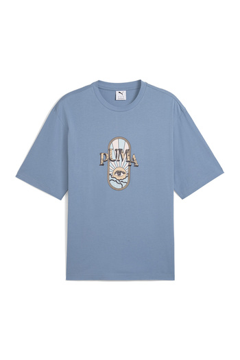 Puma Graphic Tee Erkek Mavi Günlük Stil T-Shirt 63211834