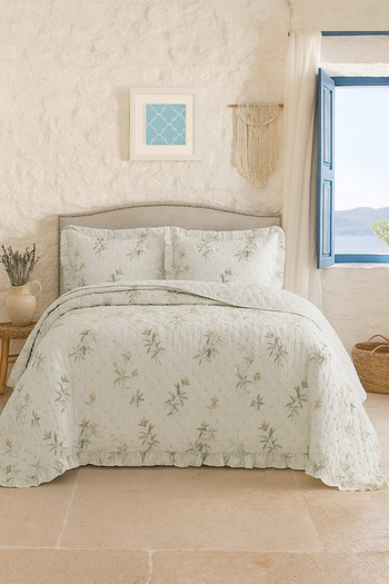 Evimcim Double Premium Bedspread Set 260X240 cm + 2 Flounce Pillowcases 50X70 cm