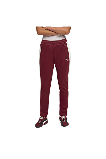 Puma T7 Always On Slim Track Kadın Bordo Günlük Stil Eşofman Altı 62979896