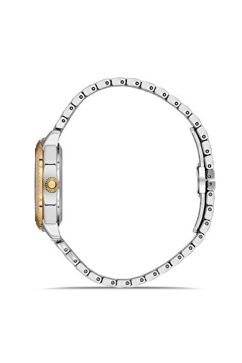 FERRO Yellow and Silver Steel Cord Women's Wristwatch Fl21632Awt-D6 3Atm Waterproof 2 Year Warranty