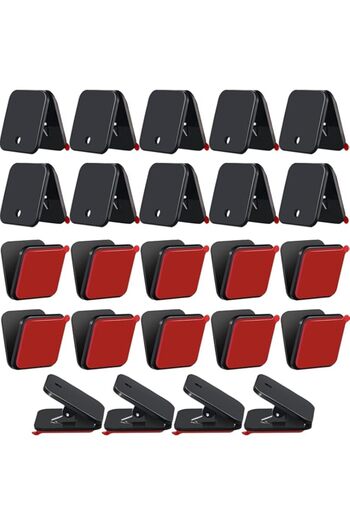 Generic TERRIFI 24 PCS Self Adhesive Clips, Wall Clips, Shower Curtain Clips, Photo Clips, Poster Clips, Pl
