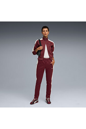 Puma T7 Always On Slim Track Kadın Bordo Günlük Stil Eşofman Altı 62979896