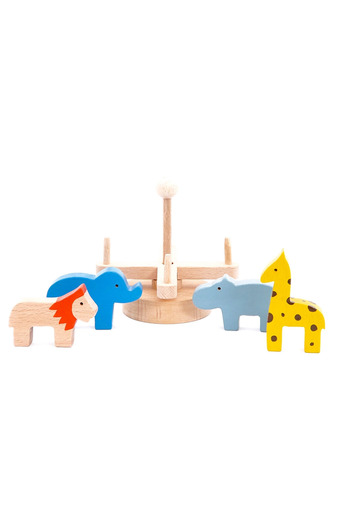 BALATOYZ Wooden Wild Animals Ferris Wheel