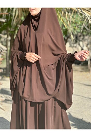 NAKŞİDİL Needle Veil Sheet Medina Silk Light Brown