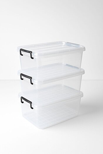 Kitchen Line Düzenlibox 15 Liter Plastic Food Storage 3 Pieces