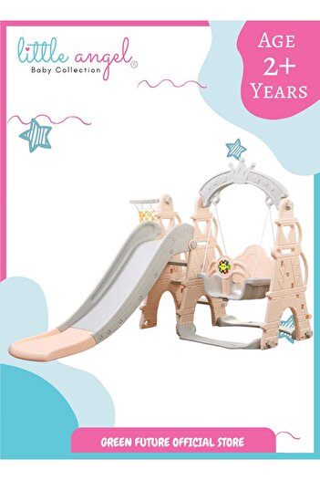 LITTLE ANGEL -Kids Slide And Swing 3-In-1 Activity Playset